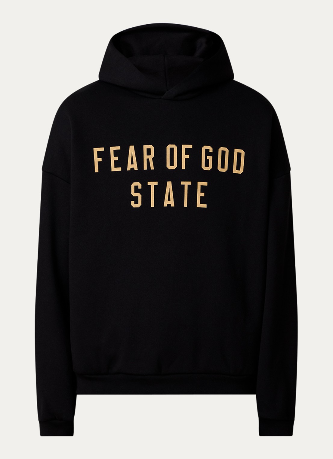 Fear of God Essentials Hoodie met logoprint - voorkant zwart