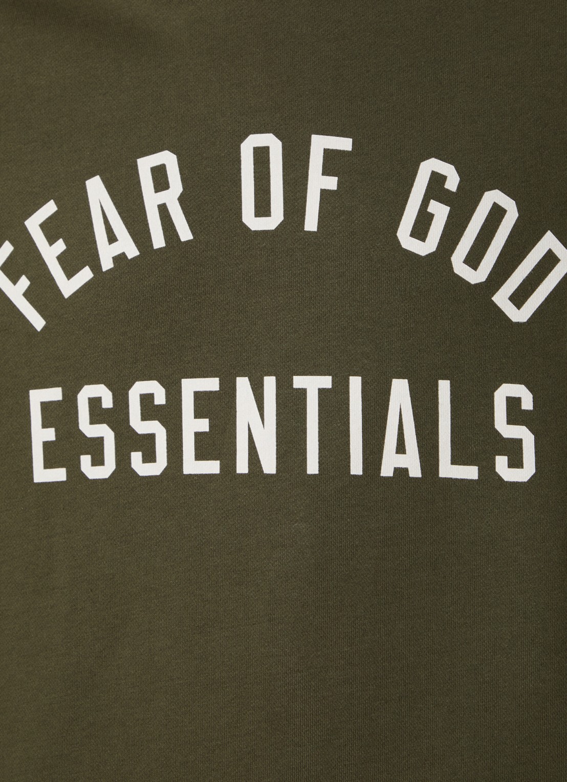 Fear of God Essentials Hoodie met logoprint - detail 5 bronsgroen
