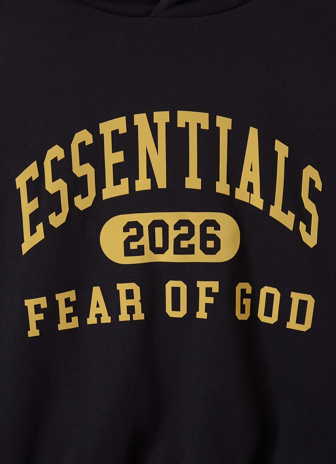 Fear of God Essentials Hoodie met logoprint - detail zwart