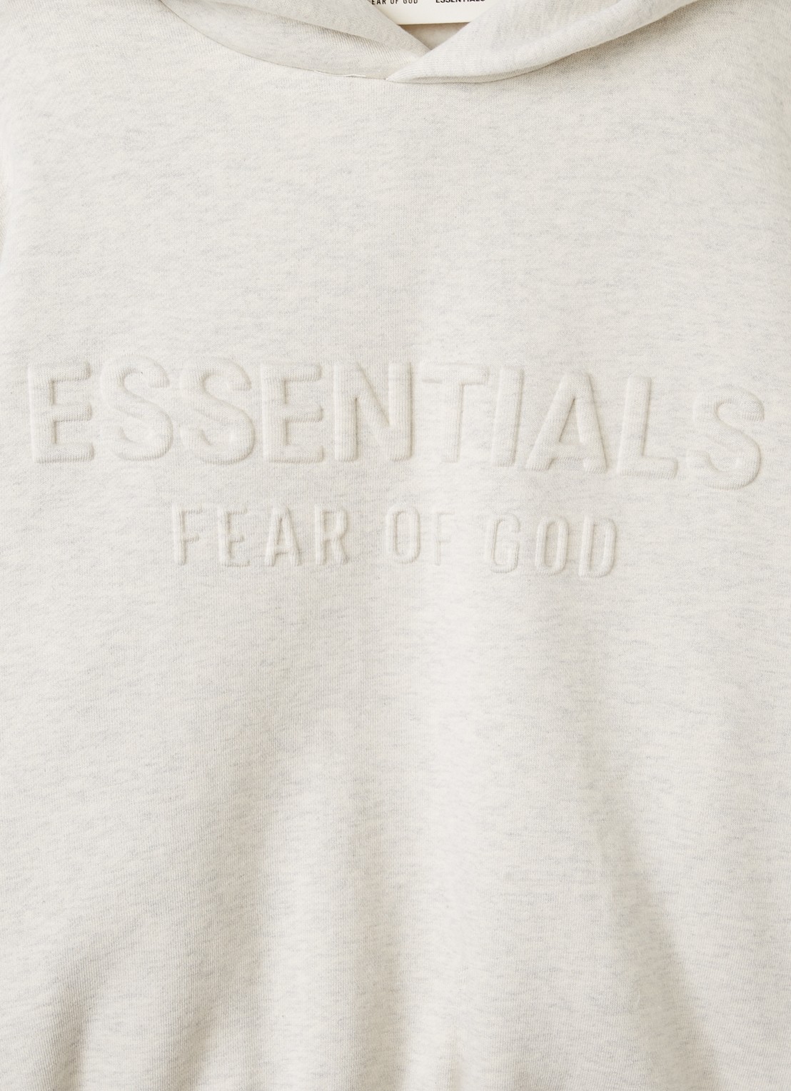 Fear of God Essentials Hoodie met logoprint - detail grijsmele