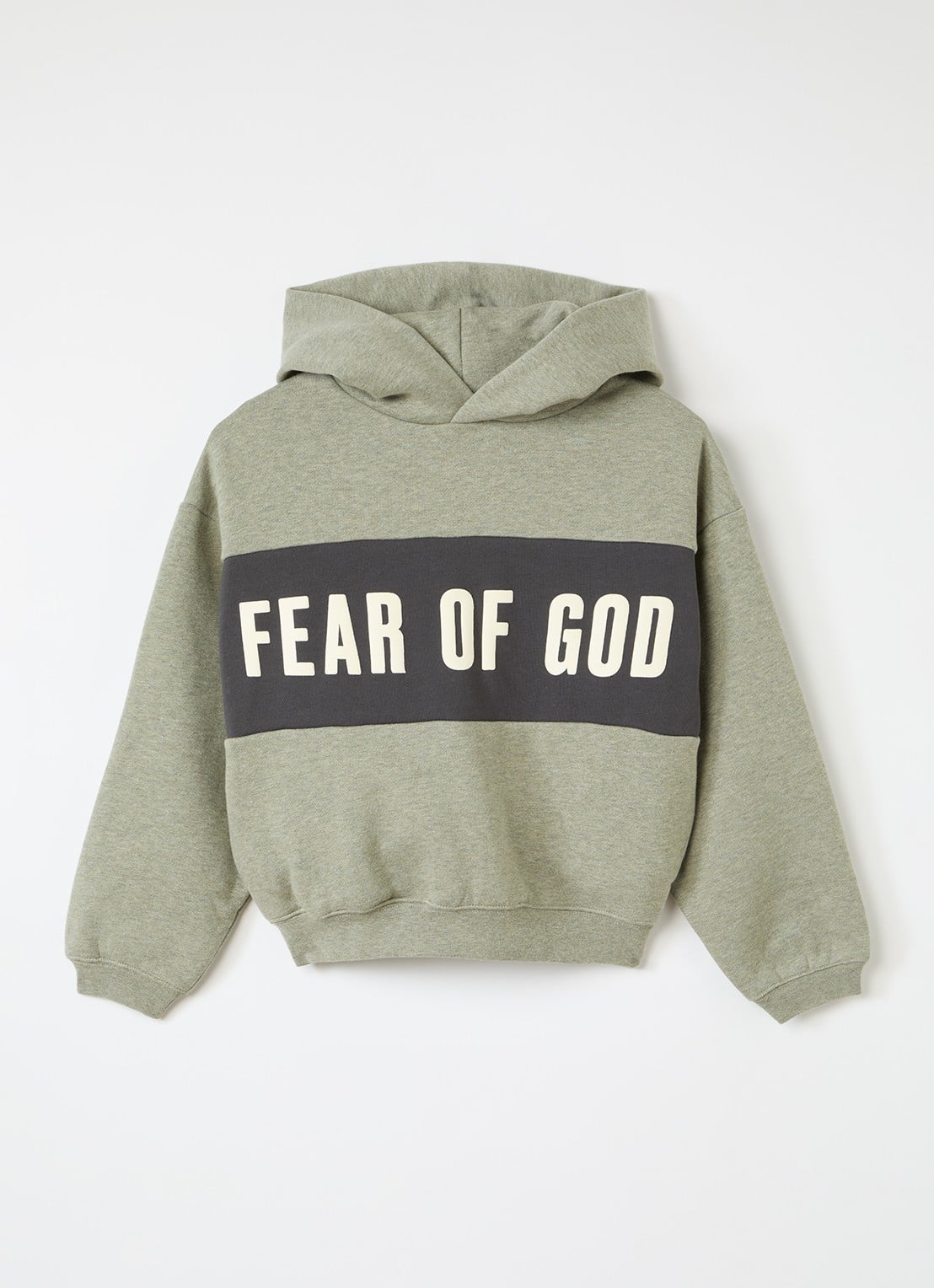 Fear of God Essentials Hoodie met logoprint - voorkant 2 grijs