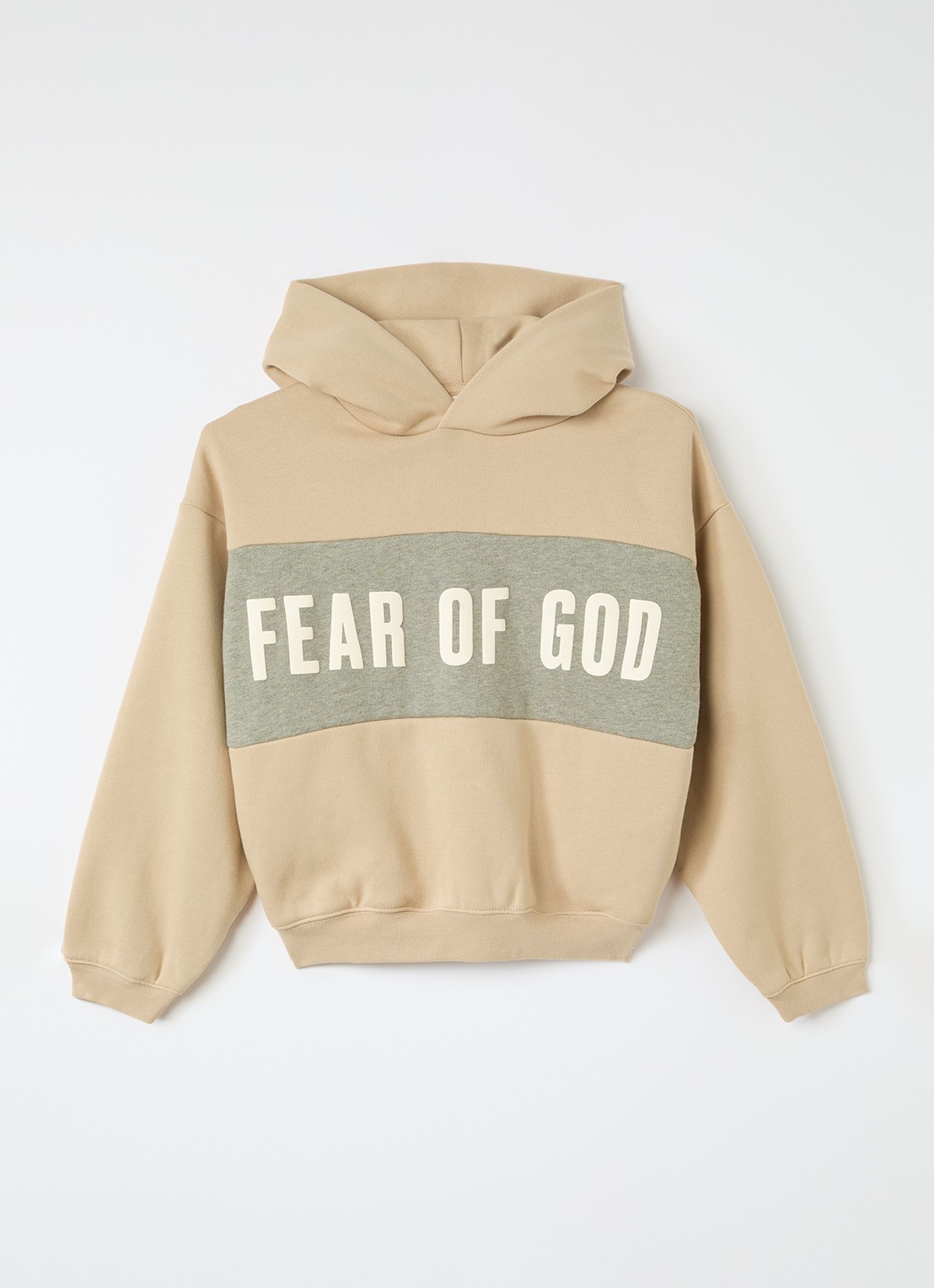 Fear of God Essentials Hoodie met logoprint - voorkant 2 beige