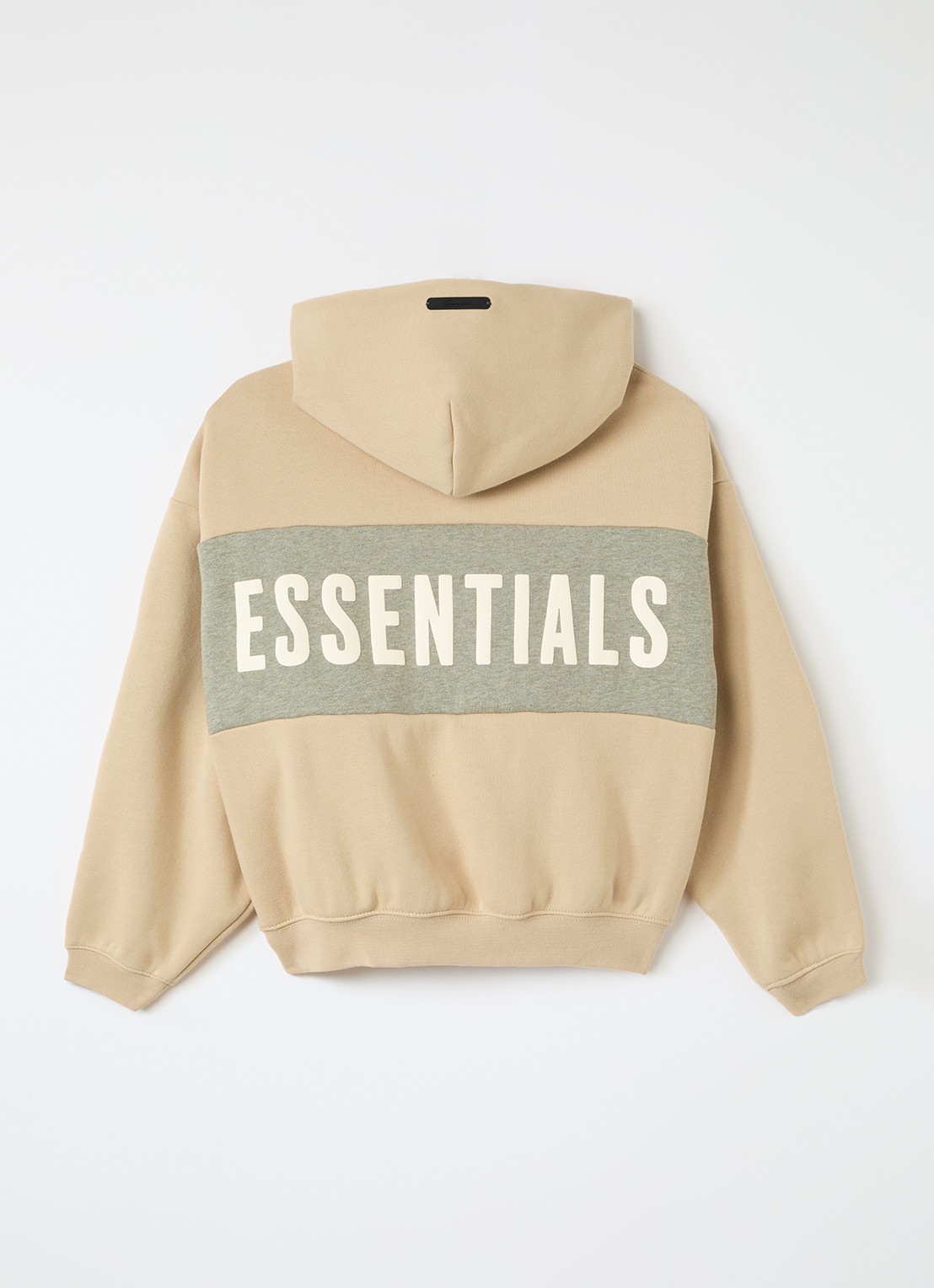 Fear of God Essentials Hoodie met logoprint - voorkant 3 beige