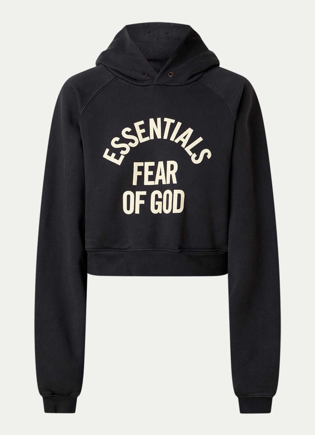Fear of God Essentials Hoodie met logoprint - voorkant 5 antraciet