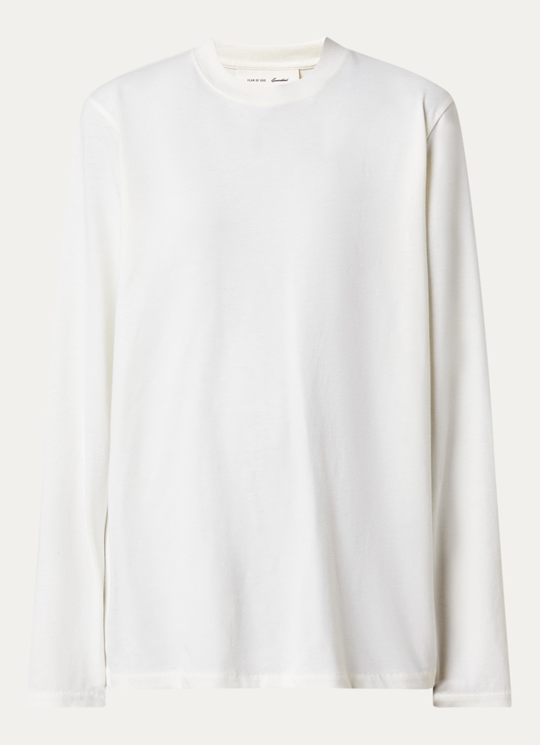Fear of God Essentials Longsleeve met backprint - voorkant 4 ivoor