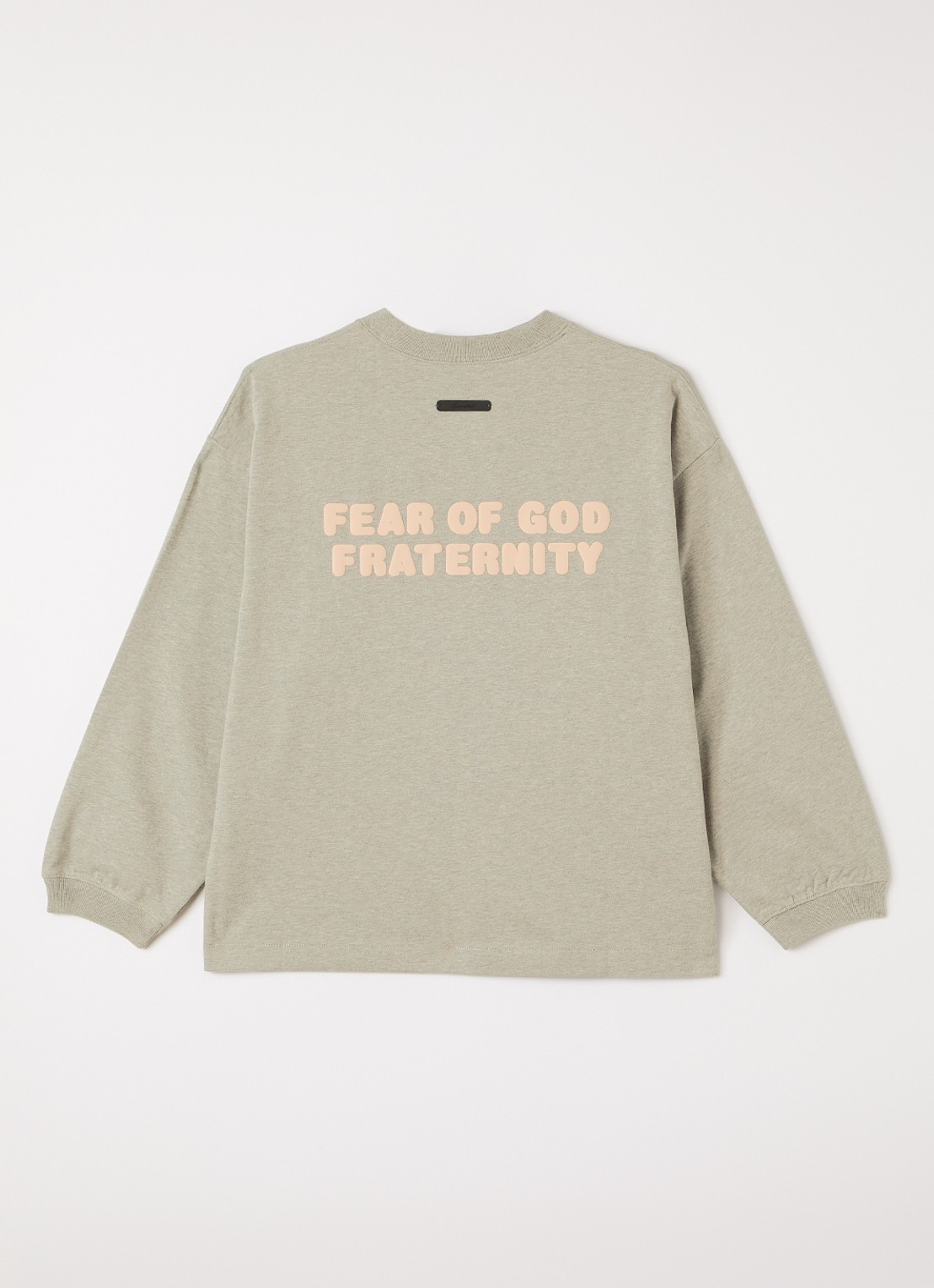 Fear of God Essentials Longsleeve met front- en backprint - voorkant 2 lindegroen