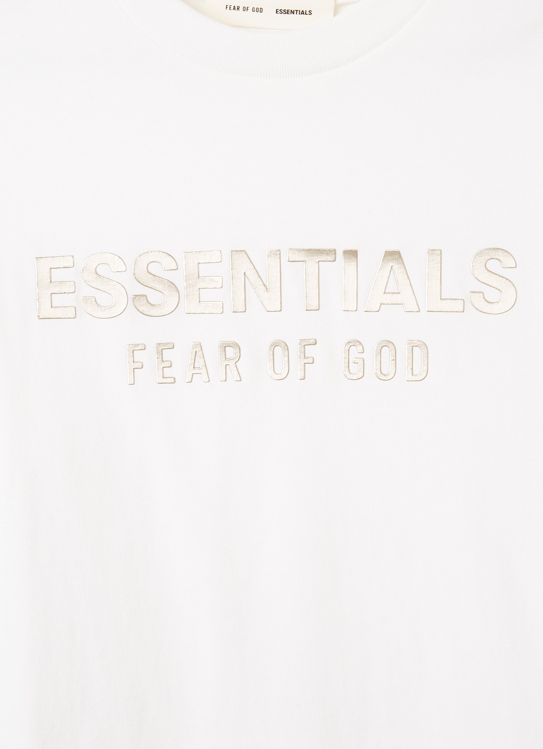 Fear of God Essentials Longsleeve met logoprint - detail 3 gebroken wit