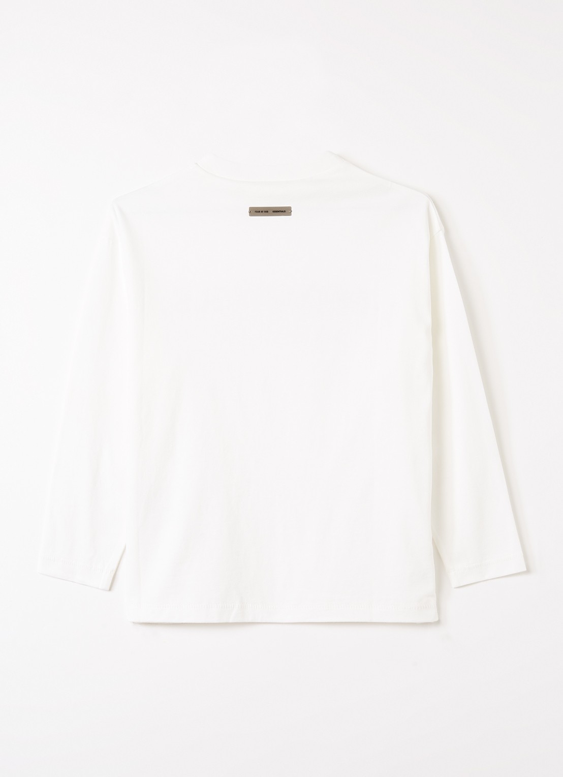 Fear of God Essentials Longsleeve met logoprint - voorkant 2 gebroken wit