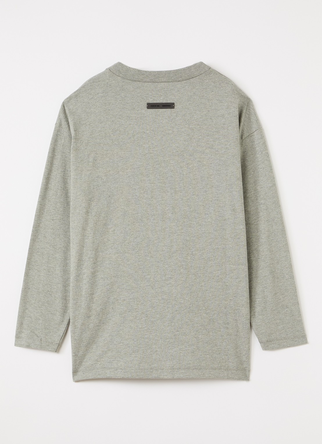 Fear of God Essentials Longsleeve met logoprint - voorkant 2 grijsmele