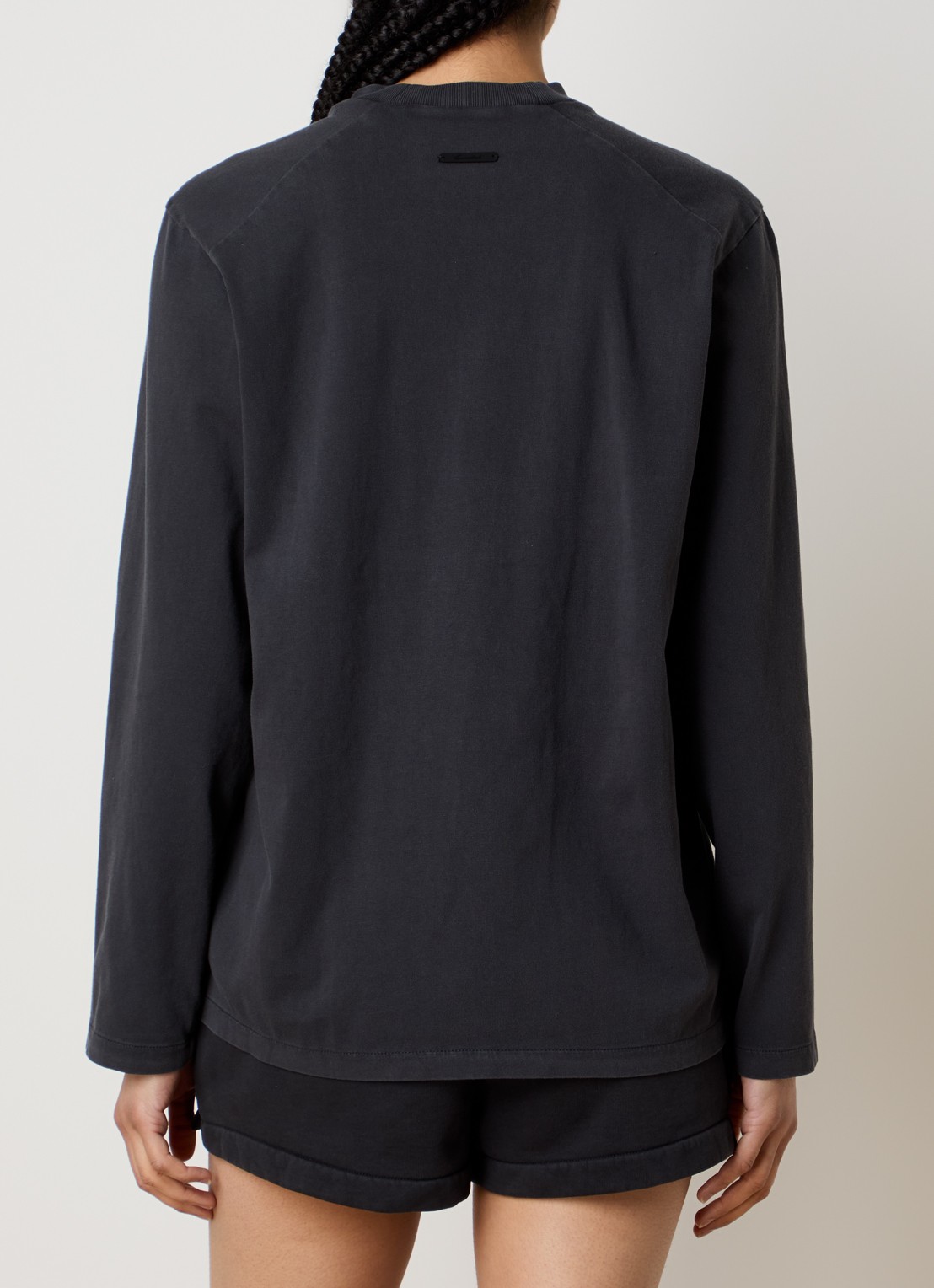Fear of God Essentials Longsleeve met logoprint - achterkant 3 antraciet