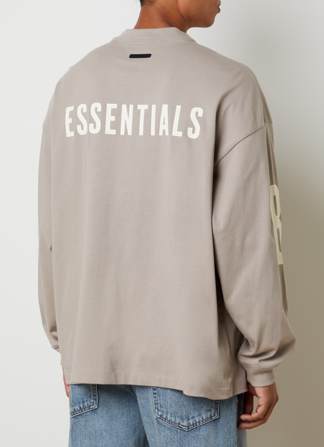 Fear of God Essentials Merch longsleeve met logo- en backprint - achterkant 5 beige