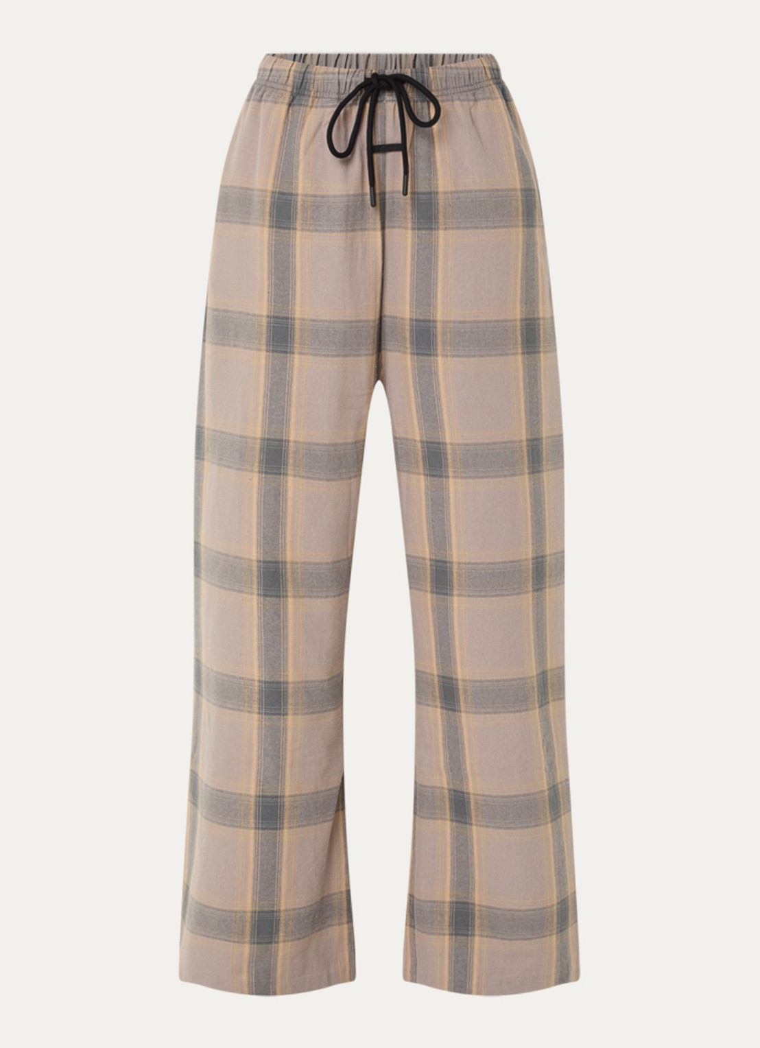 Fear of God Essentials Mid waist flared fit lounge joggingbroek met ruitdessin - voorkant 4 donkerbeige