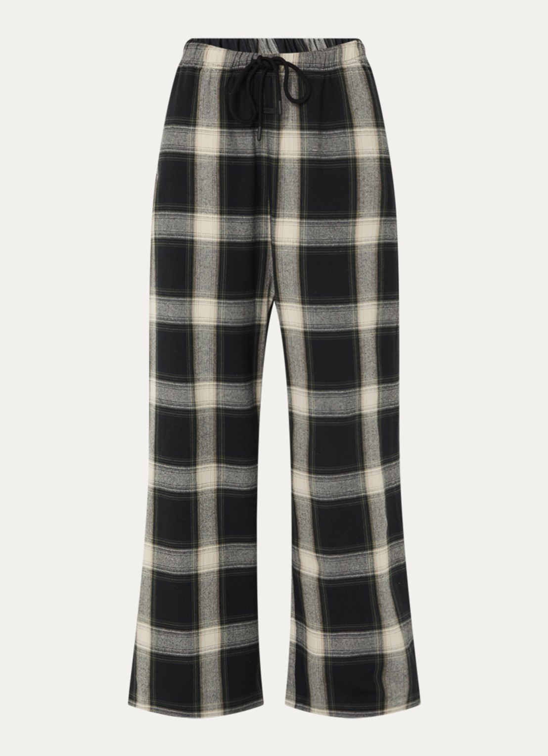 Fear of God Essentials Mid waist flared fit lounge joggingbroek met ruitdessin - voorkant 4 antraciet