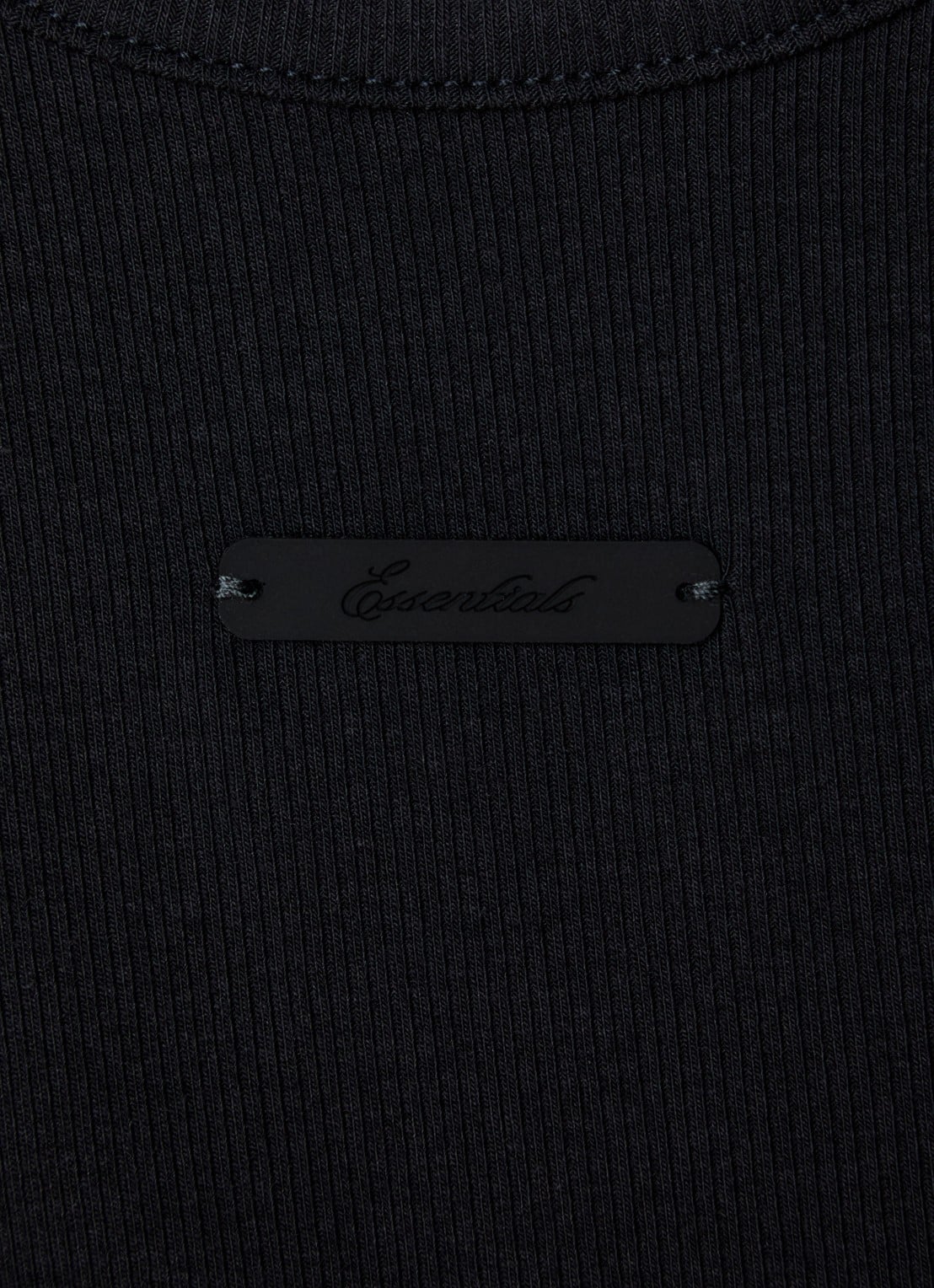 Fear of God Essentials Midi jurk met ronde hals - detail 5 zwart