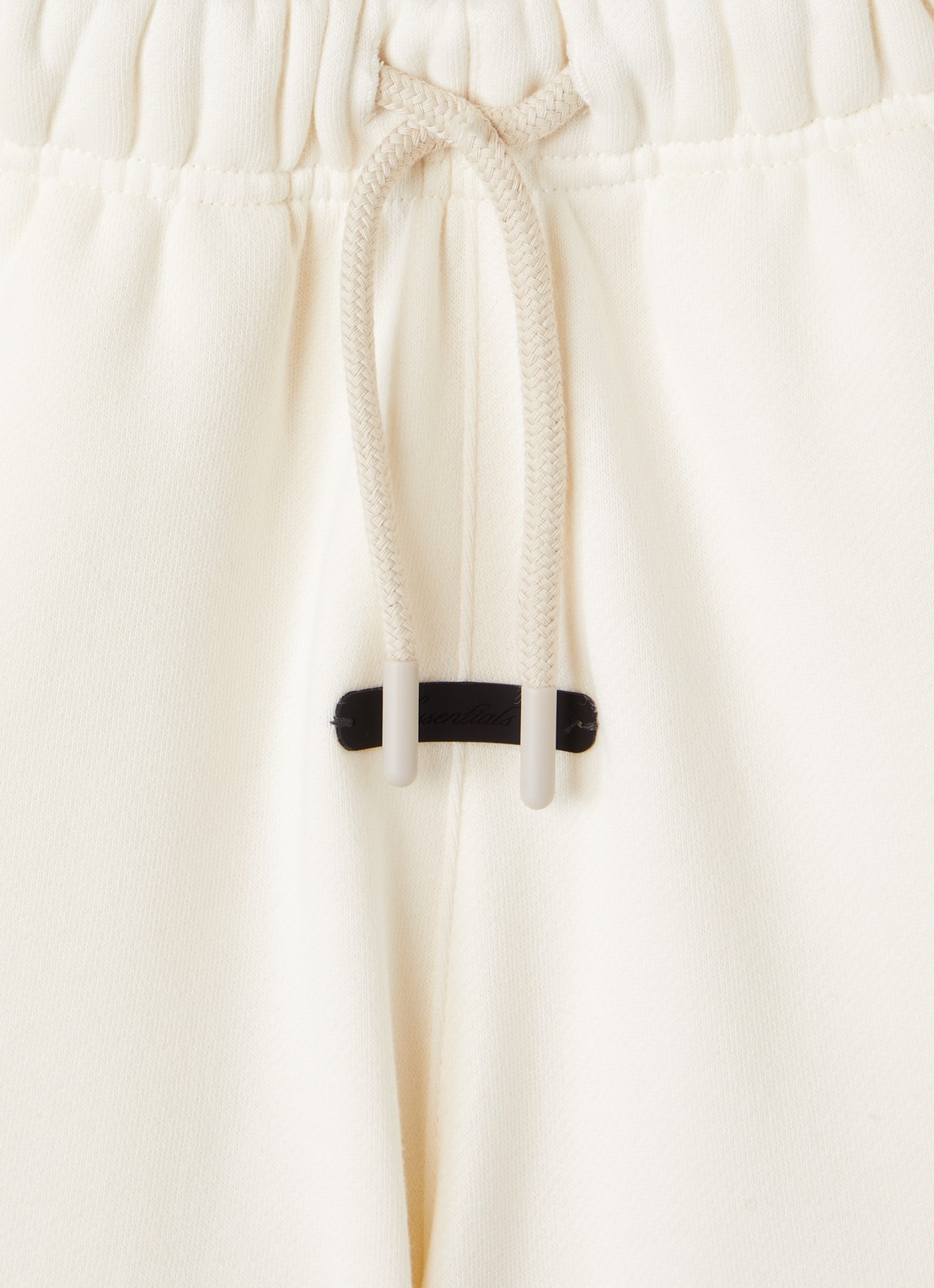 Fear of God Essentials Straight fit korte joggingbroek met logo - detail 2 creme