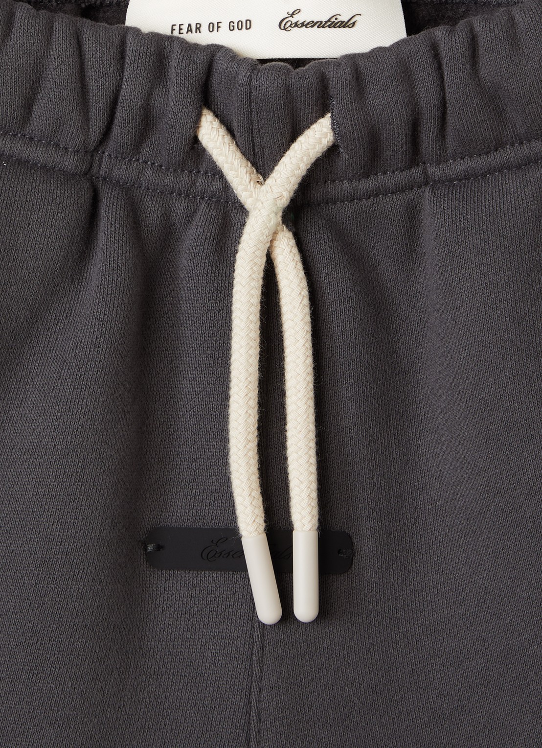 Fear of God Essentials Straight fit korte joggingbroek met logo - detail 2 donkergrijs