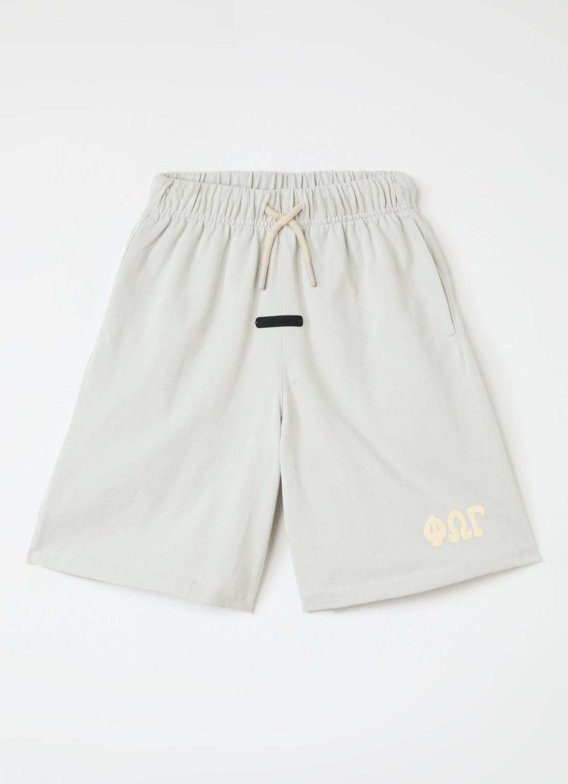 Fear of God Essentials Straight fit korte joggingbroek met logo - voorkant paars