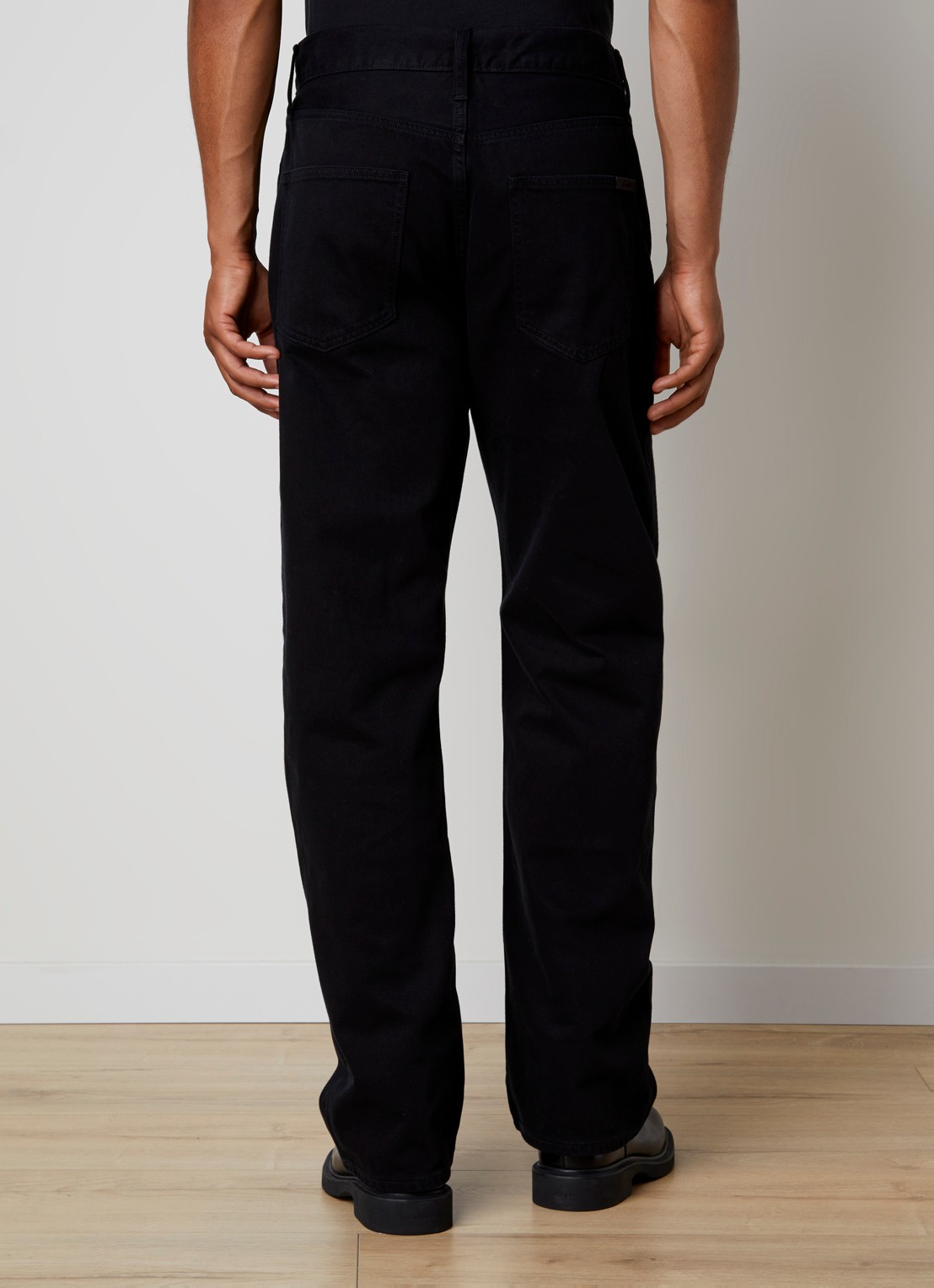 Fear of God Essentials Straight leg jeans met gekleurde wassing - achterkant 4 zwart