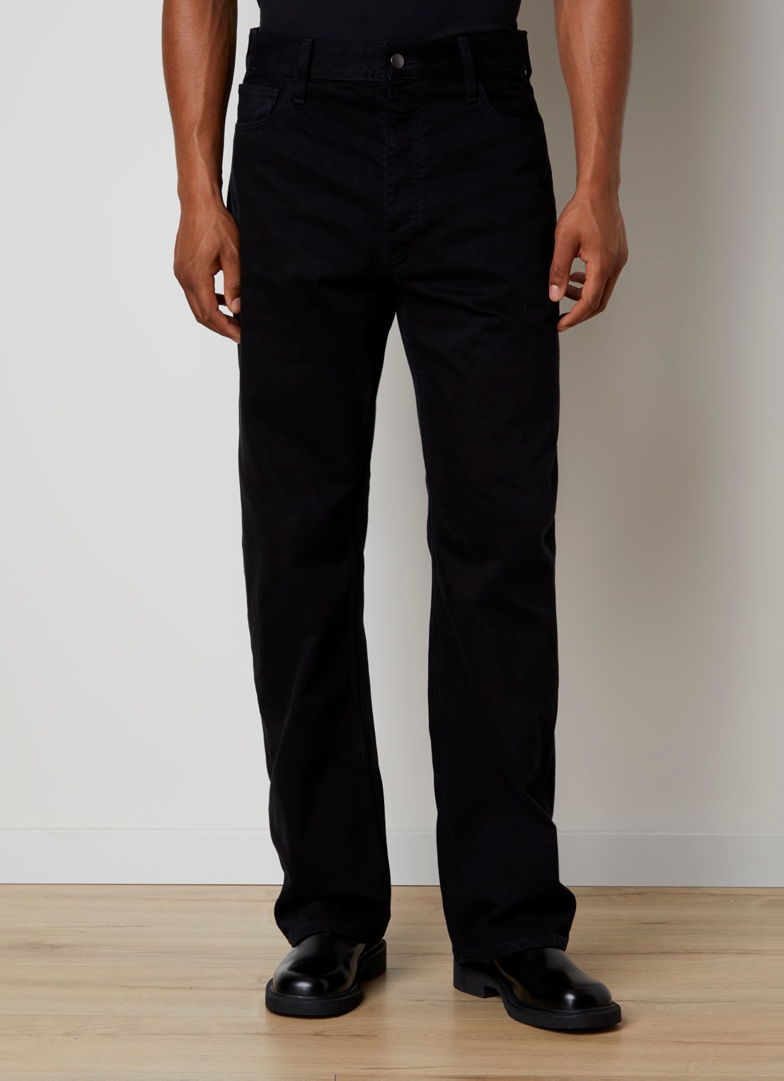 Fear of God Essentials Straight leg jeans met gekleurde wassing - detail zwart