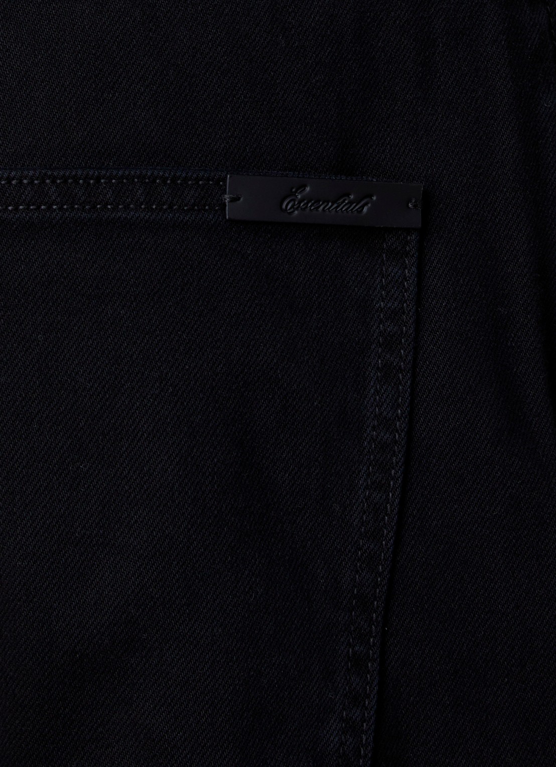 Fear of God Essentials Straight leg jeans met gekleurde wassing - detail 3 zwart