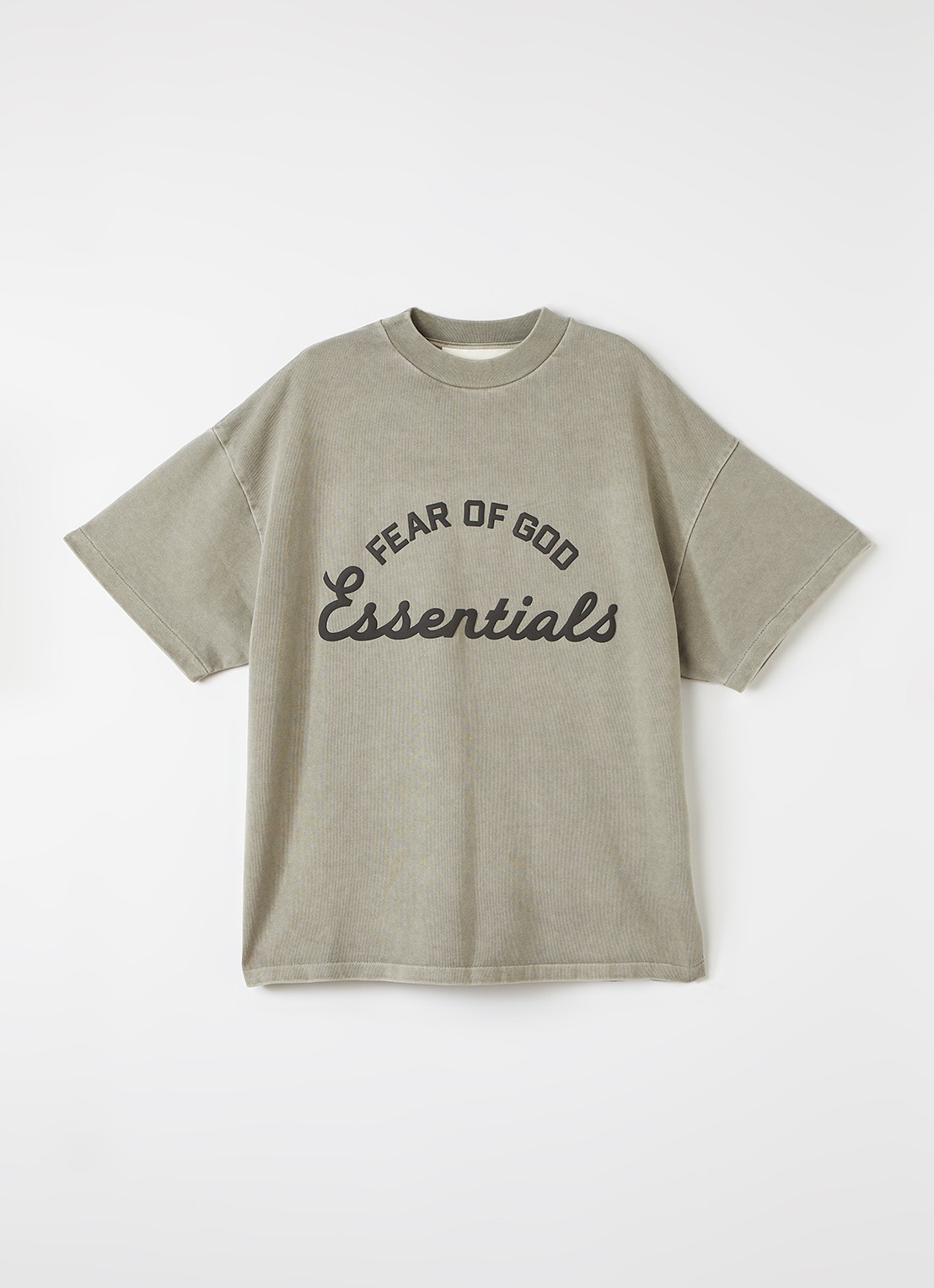 Fear of God Essentials Sweater met 3D logoprint - voorkant grijs