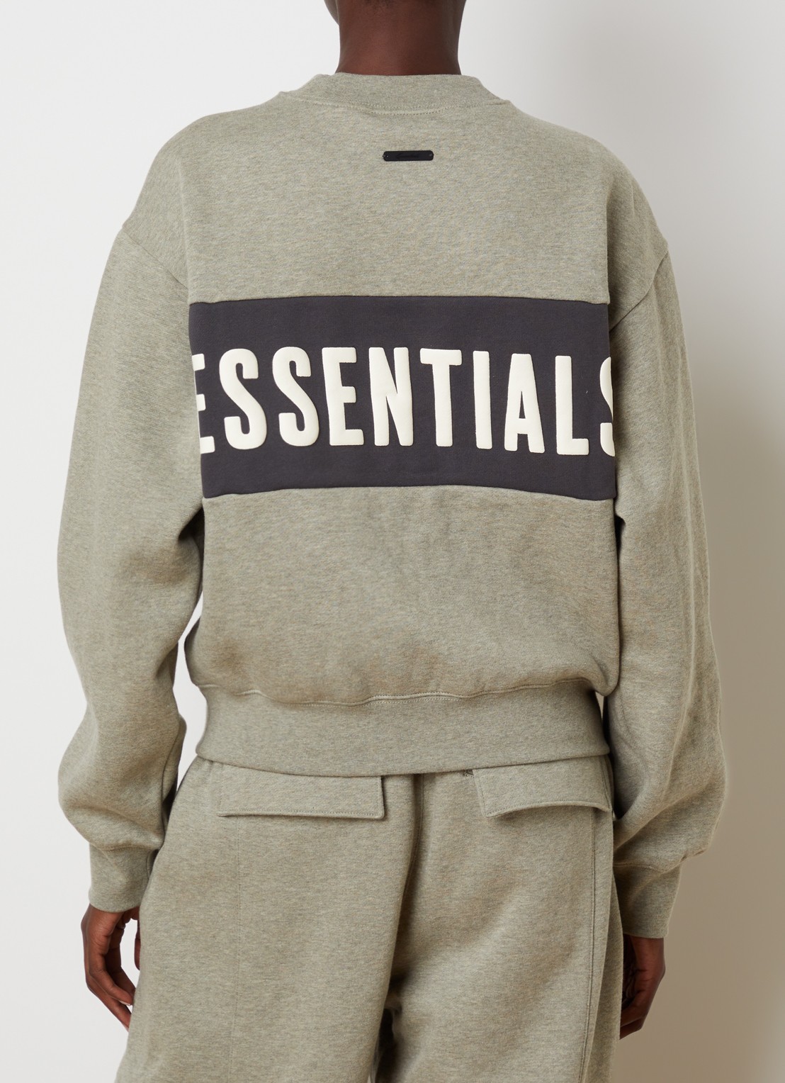 Fear of God Essentials Sweater met logo- en backprint - achterkant 5 grijsmele
