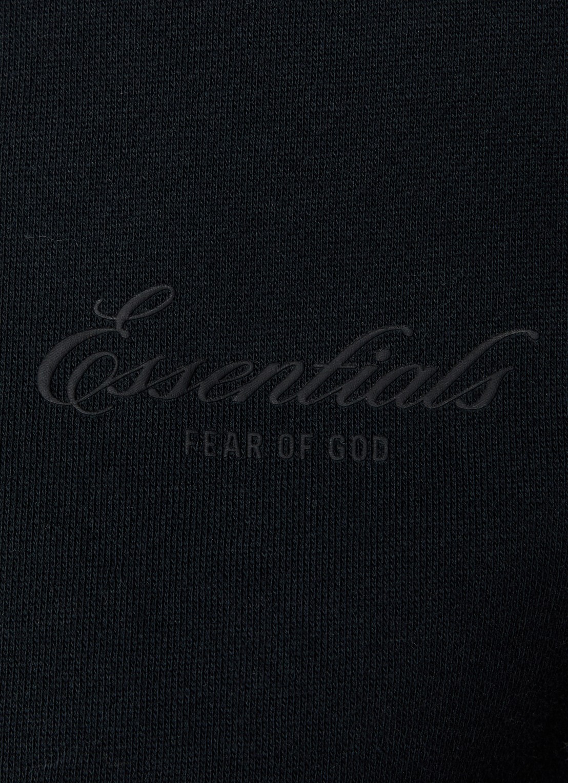 Fear of God Essentials Sweater met logo en ronde hals - detail 5 zwart