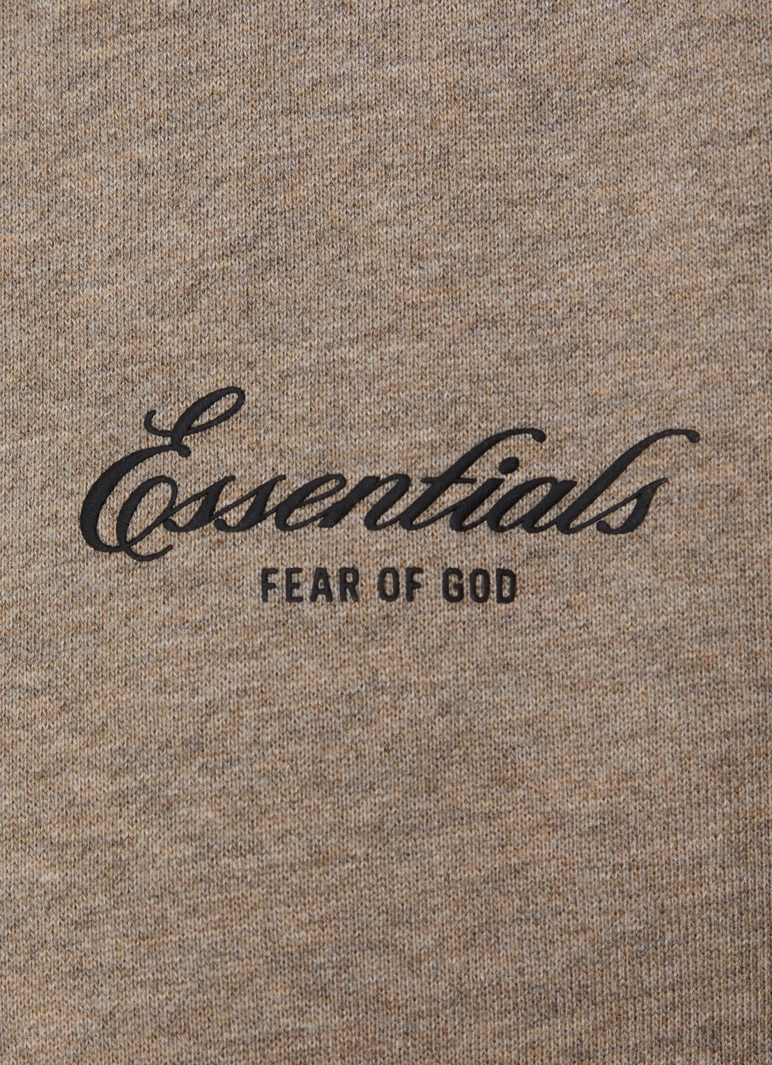 Fear of God Essentials Sweater met logo en ronde hals - detail 3 zand