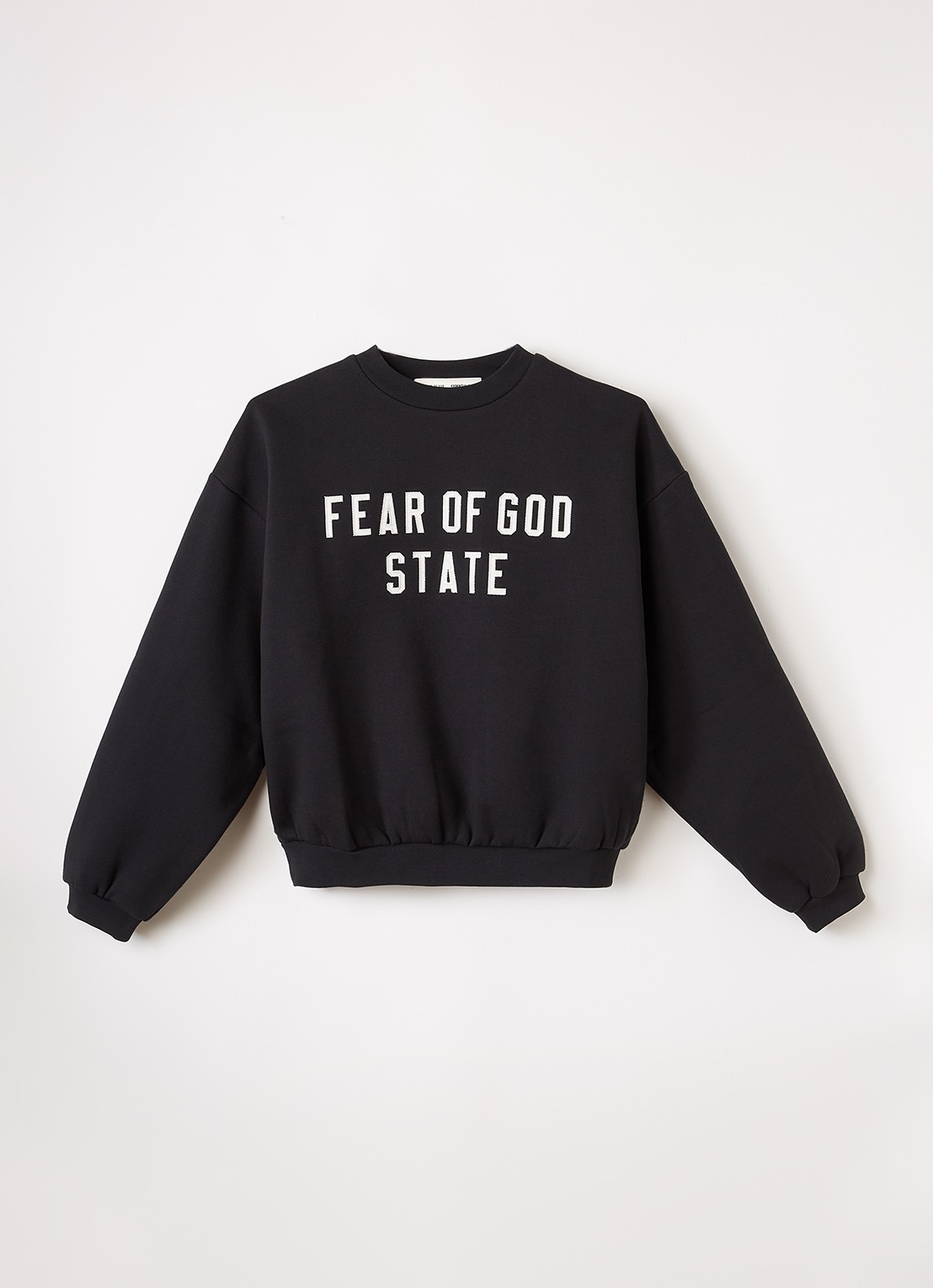 Fear of God Essentials Sweater met logoborduring - voorkant 2 zwart