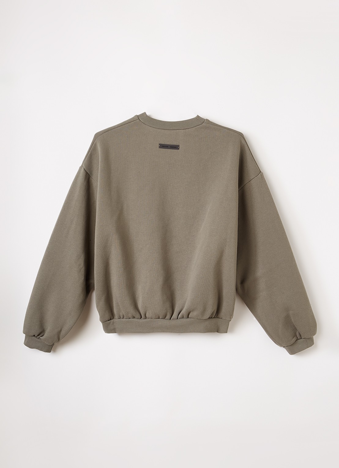 Fear of God Essentials Sweater met logoborduring - voorkant 3 legergroen