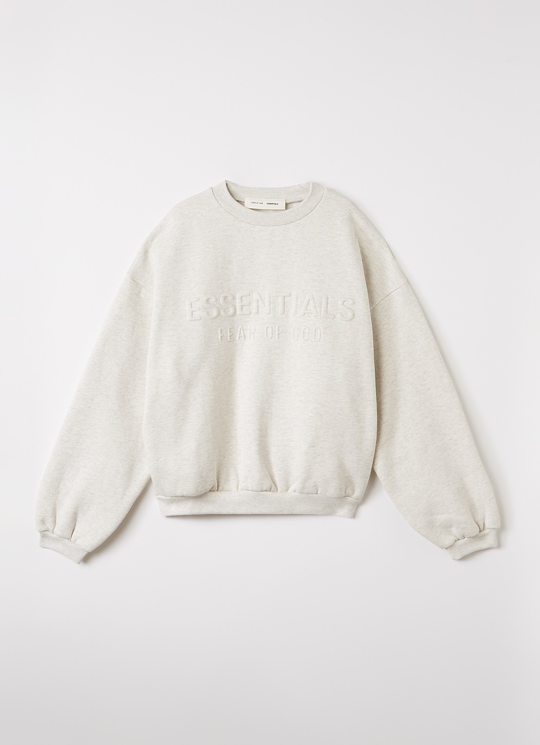 Fear of God Essentials Sweater met logoprint - voorkant grijsmele