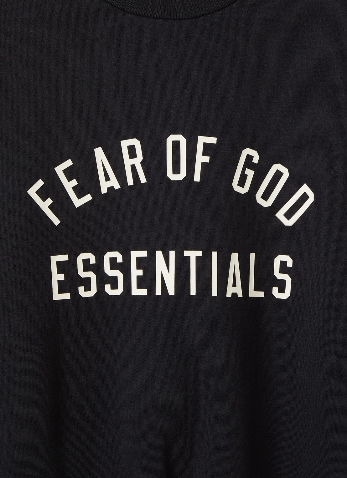 Fear of God Essentials Sweater met logoprint  - detail zwart
