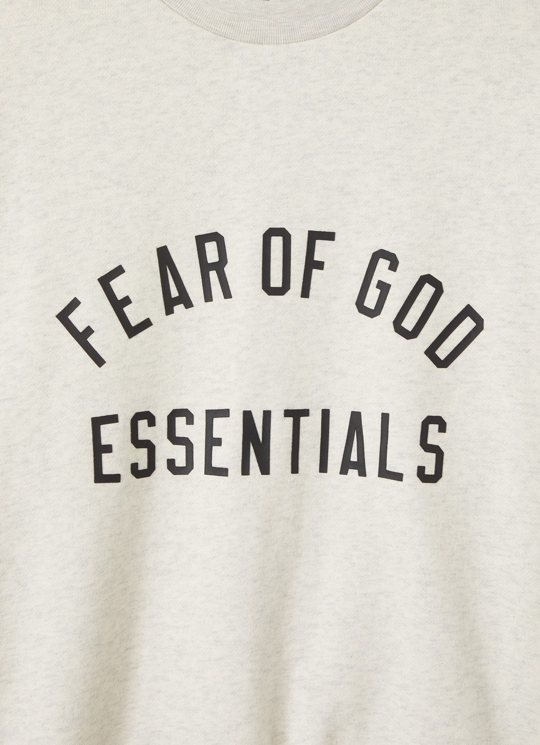 Fear of God Essentials Sweater met logoprint  - detail lichtgrijs