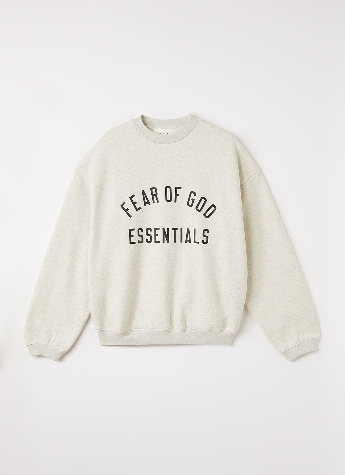 Fear of God Essentials Sweater met logoprint  - voorkant 2 lichtgrijs