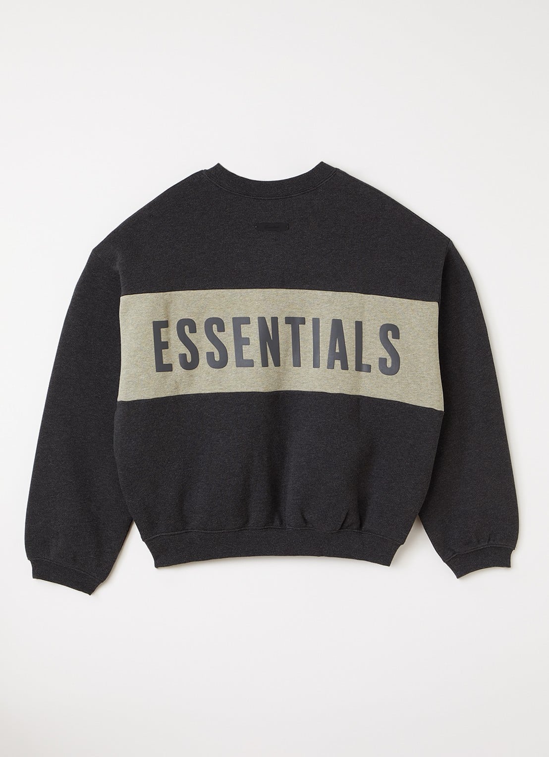 Fear of God Essentials Sweater met logoprint - voorkant 2 antraciet