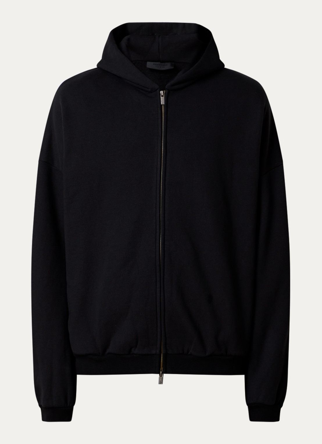 Fear of God Essentials Sweatvest met backprint en capuchon - voorkant 4 zwart
