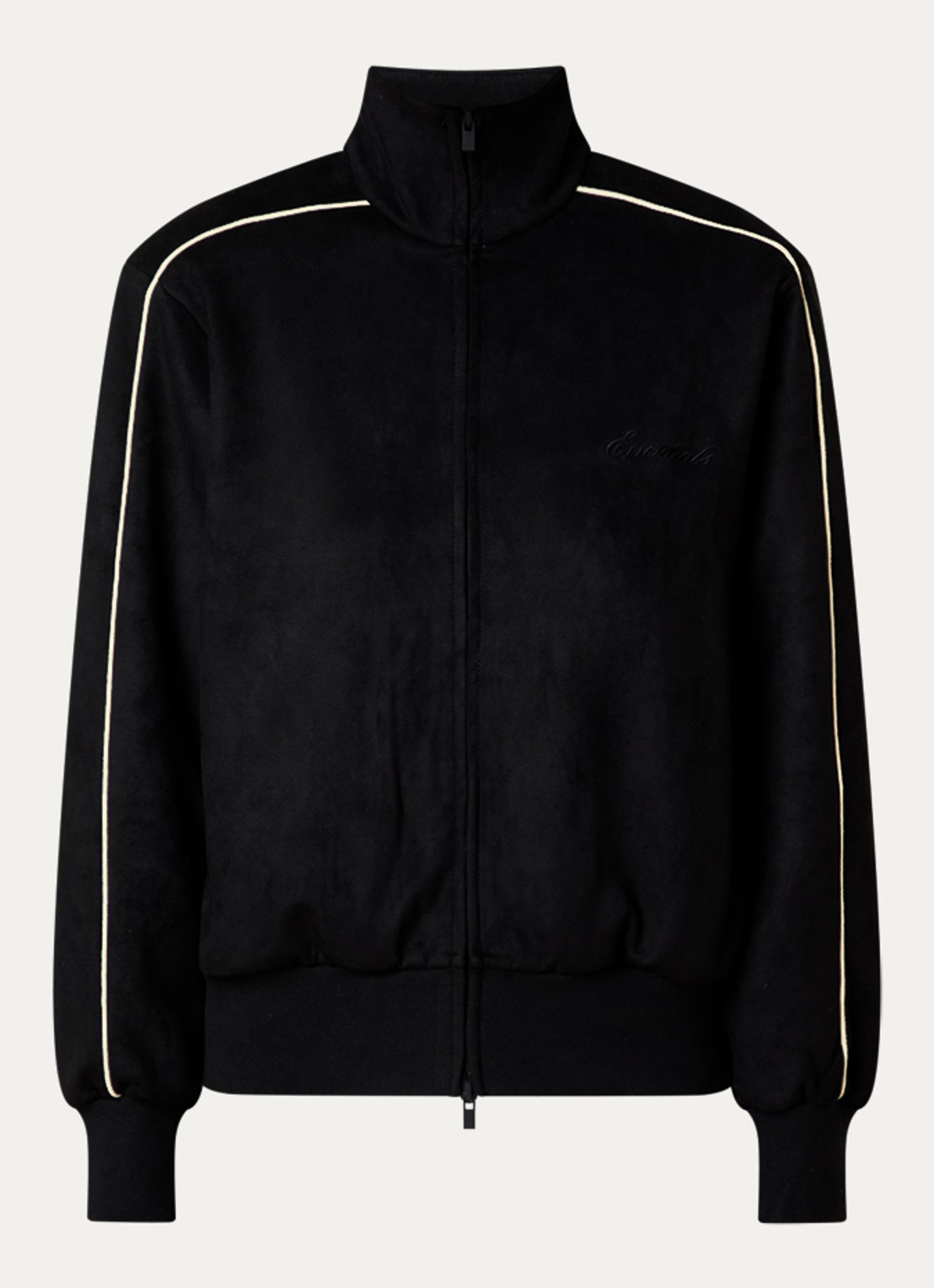 Fear of God Essentials Sweatvest met logo en steekzakken - voorkant 5 zwart