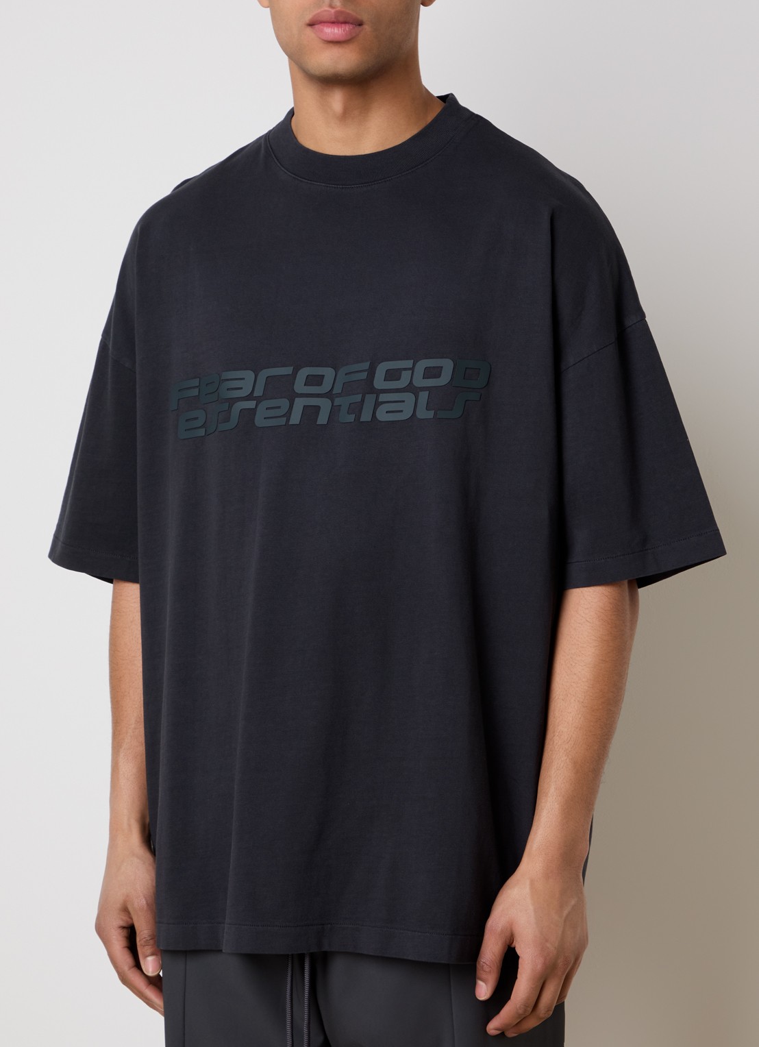 Fear of God Essentials T-shirt met front- en backprint - detail 2 antraciet