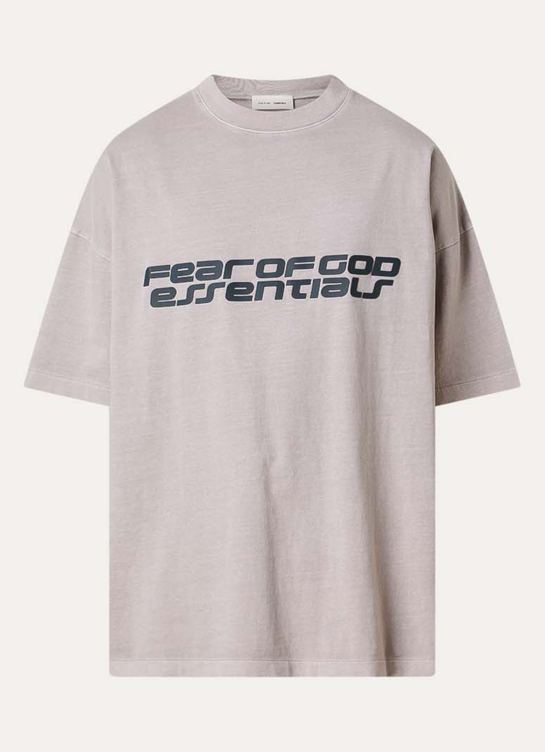 Fear of God Essentials T-shirt met front- en backprint - voorkant 3 middengrijs