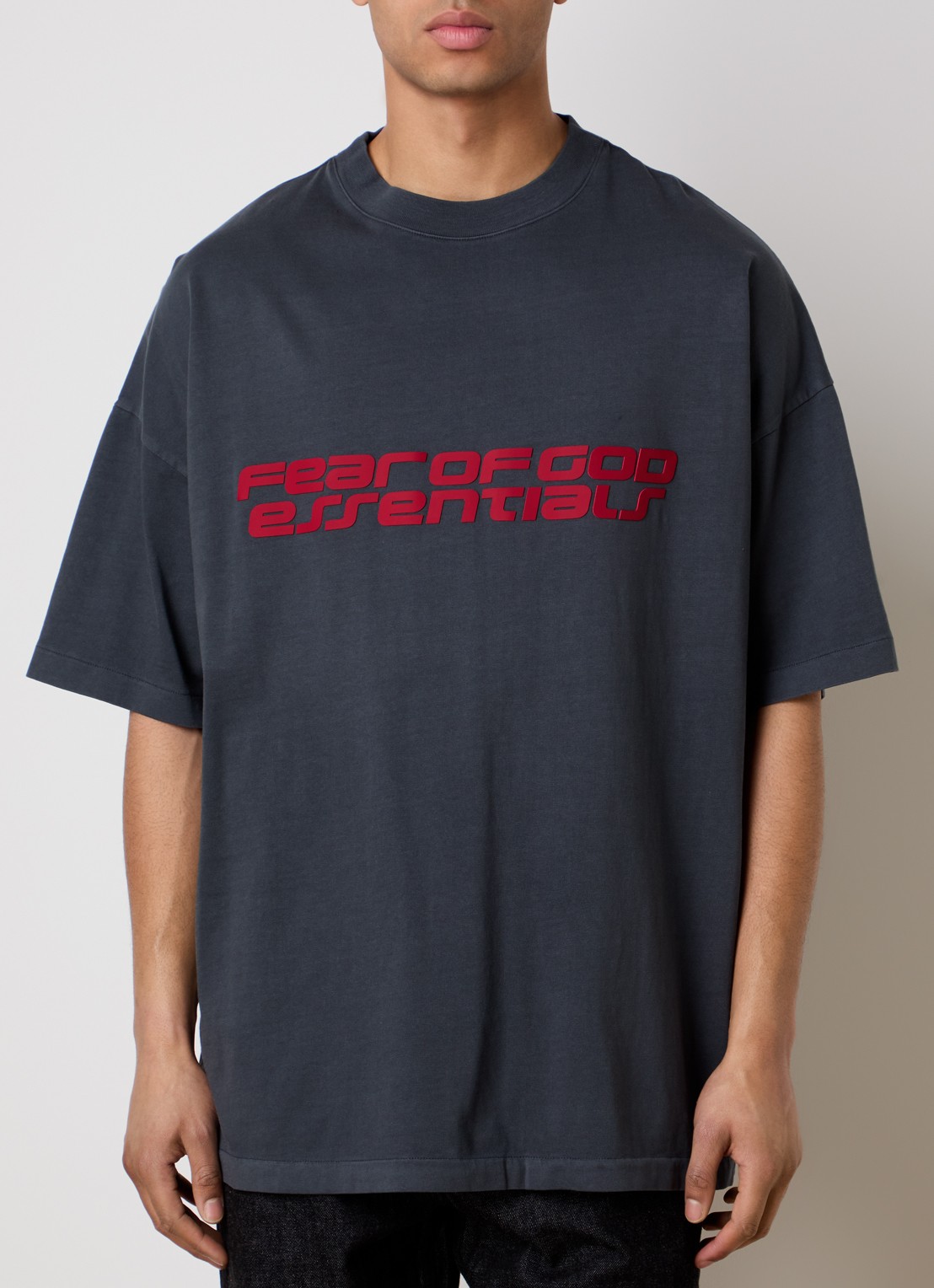 Fear of God Essentials T-shirt met front- en backprint - detail 4 grijs