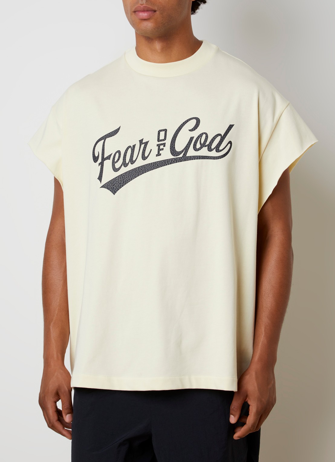 Fear of God Essentials T-shirt met front- en backprint - detail 4 lichtgeel