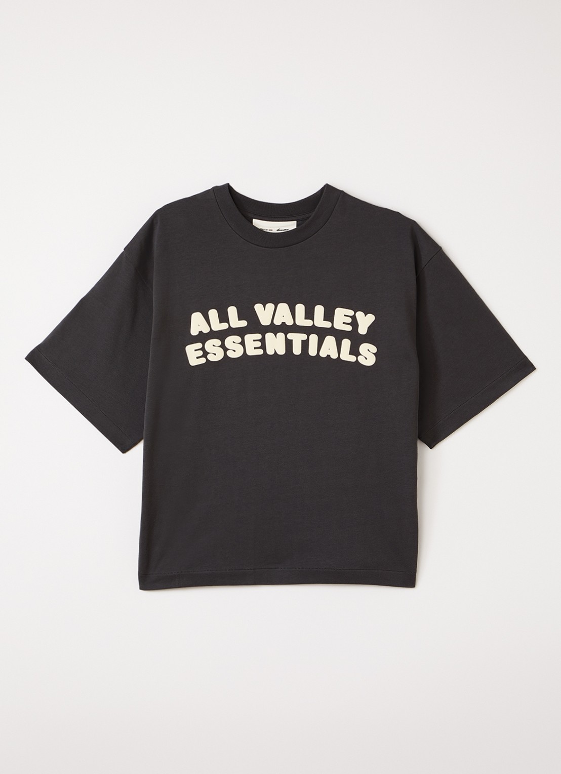 Fear of God Essentials T-shirt met front- en backprint - voorkant donkergrijs