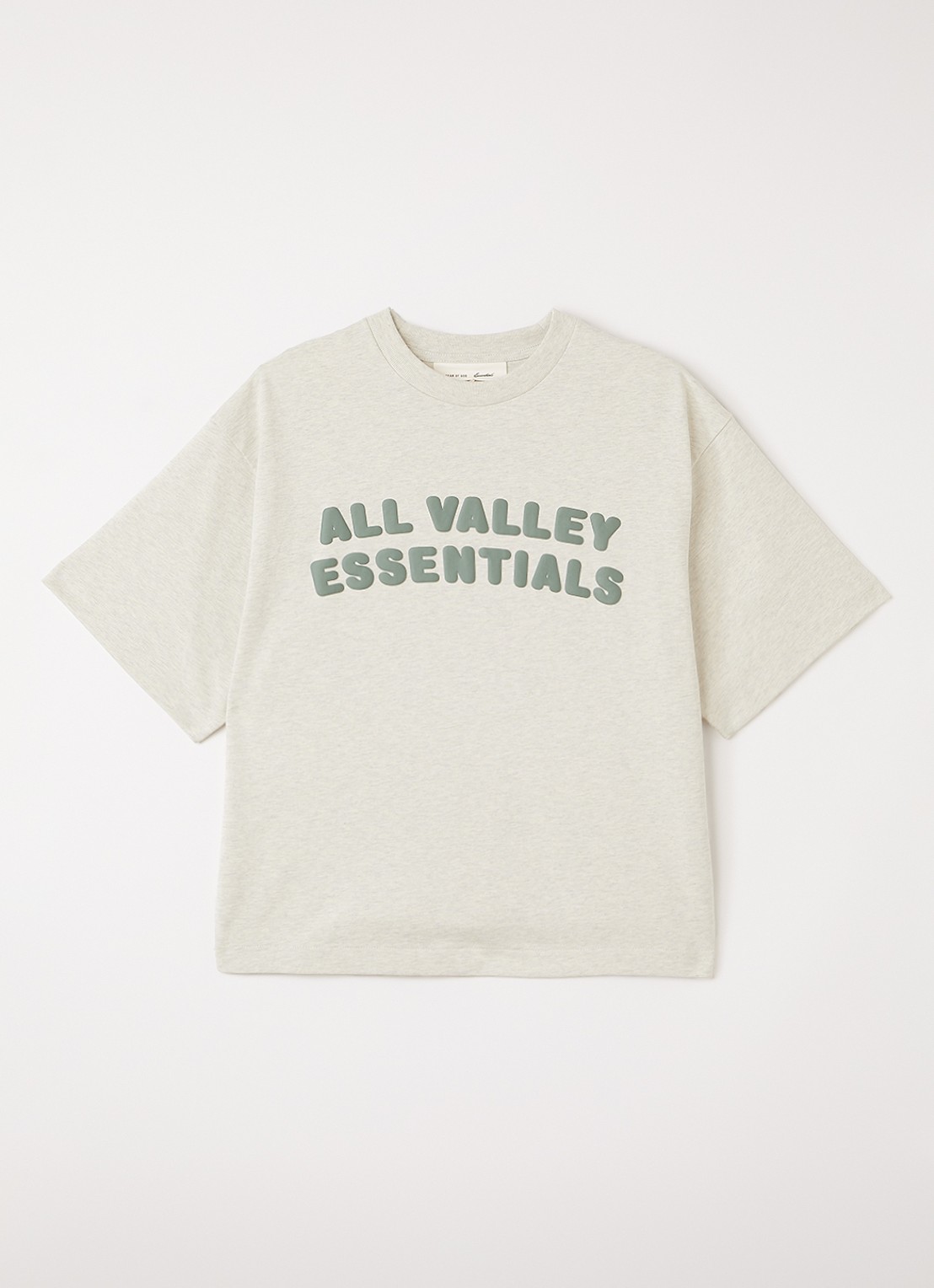 Fear of God Essentials T-shirt met front- en backprint - voorkant vanillegeel