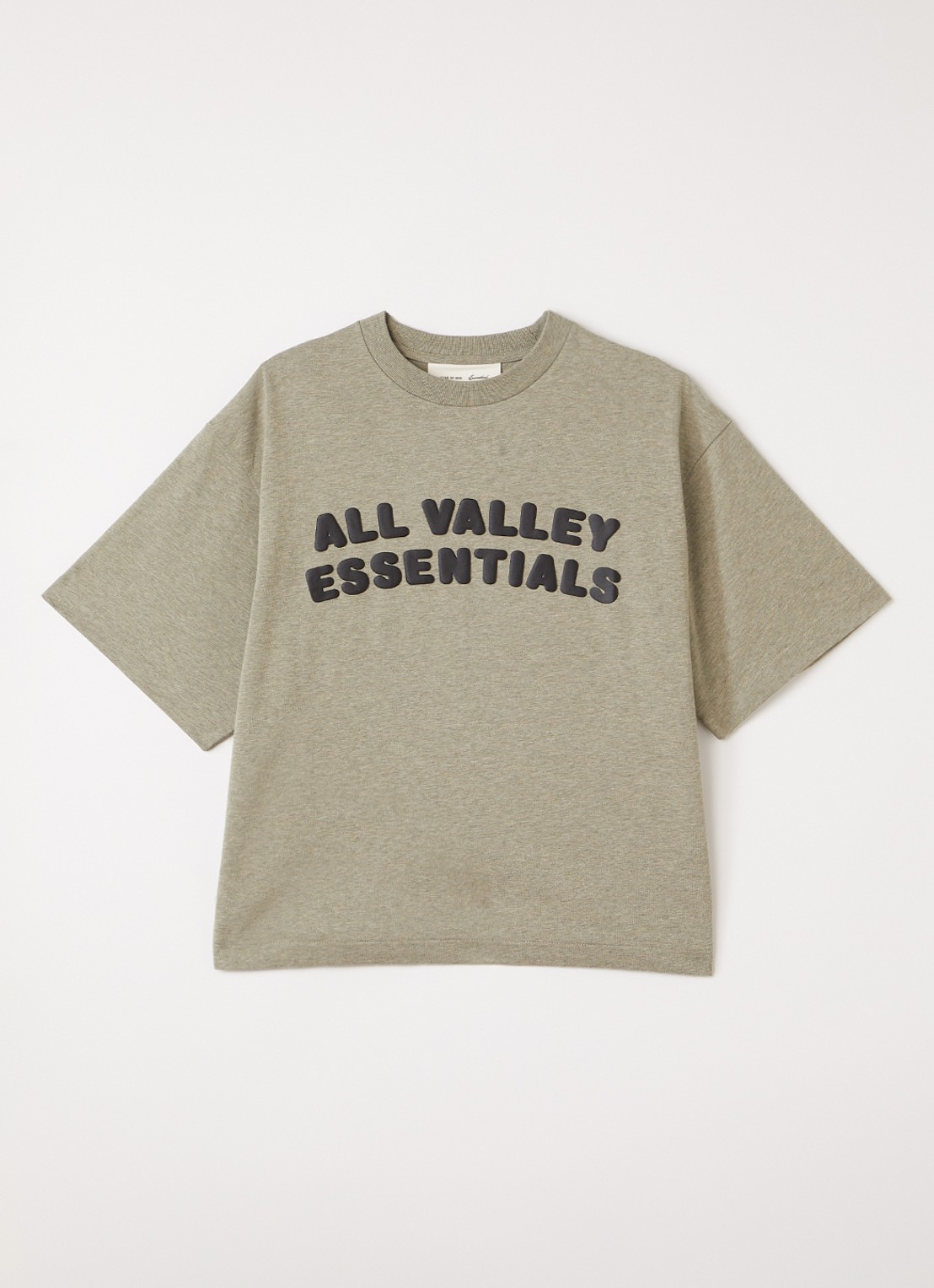 Fear of God Essentials T-shirt met front- en backprint - voorkant lindegroen