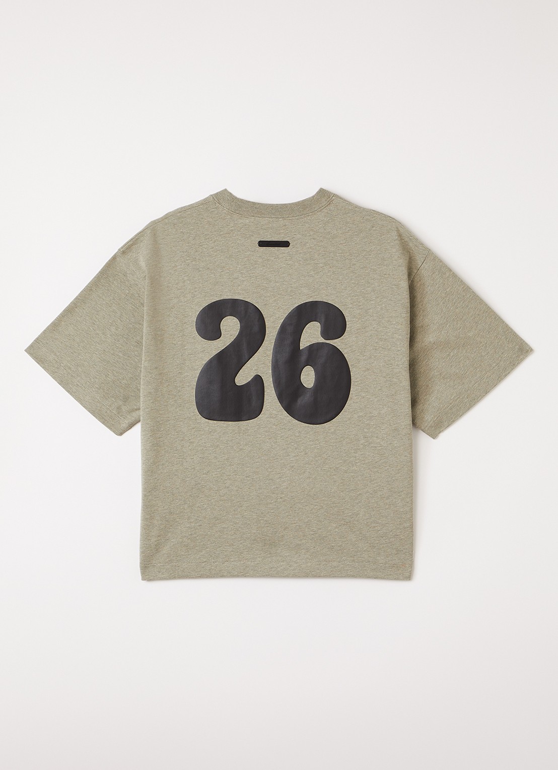 Fear of God Essentials T-shirt met front- en backprint - voorkant 2 lindegroen