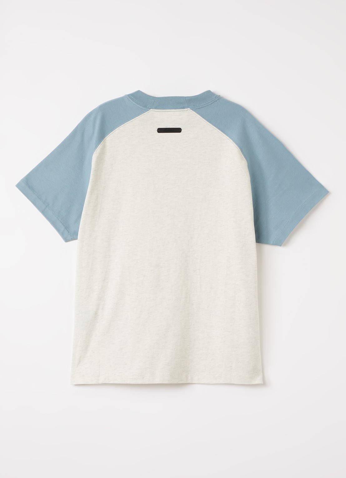 Fear of God Essentials T-shirt met gemêleerd dessin en logoborduring - voorkant 2 staalblauw