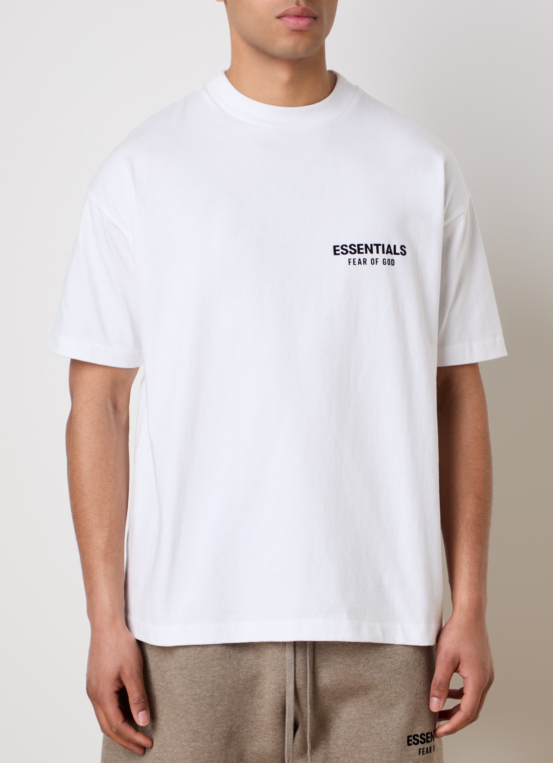 Fear of God Essentials LA Short Sleeve T-Shirt 'Black White' FOG-SS20-004