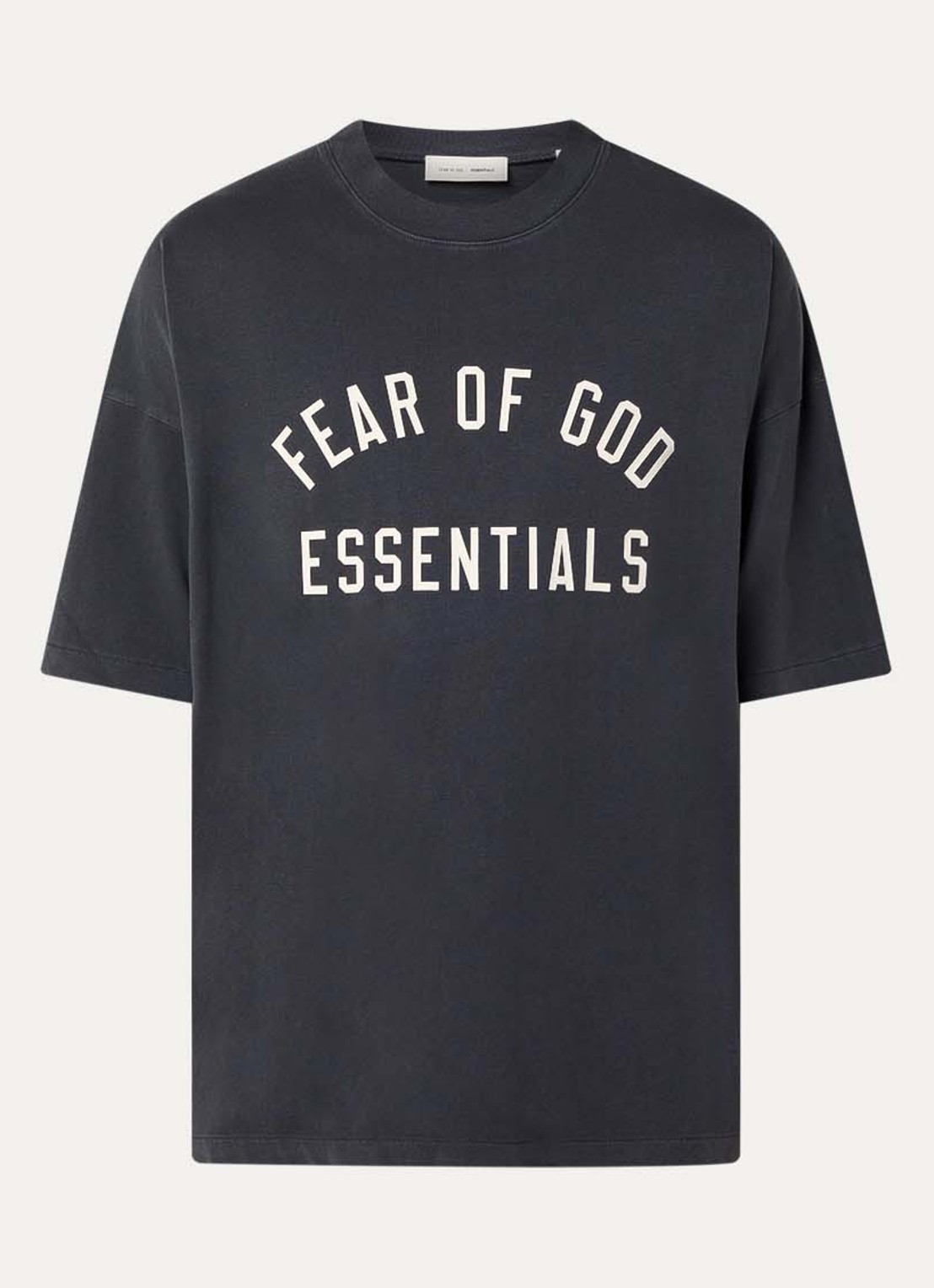 Fear of God Essentials T-shirt met logo- en backprint - voorkant 4 antraciet