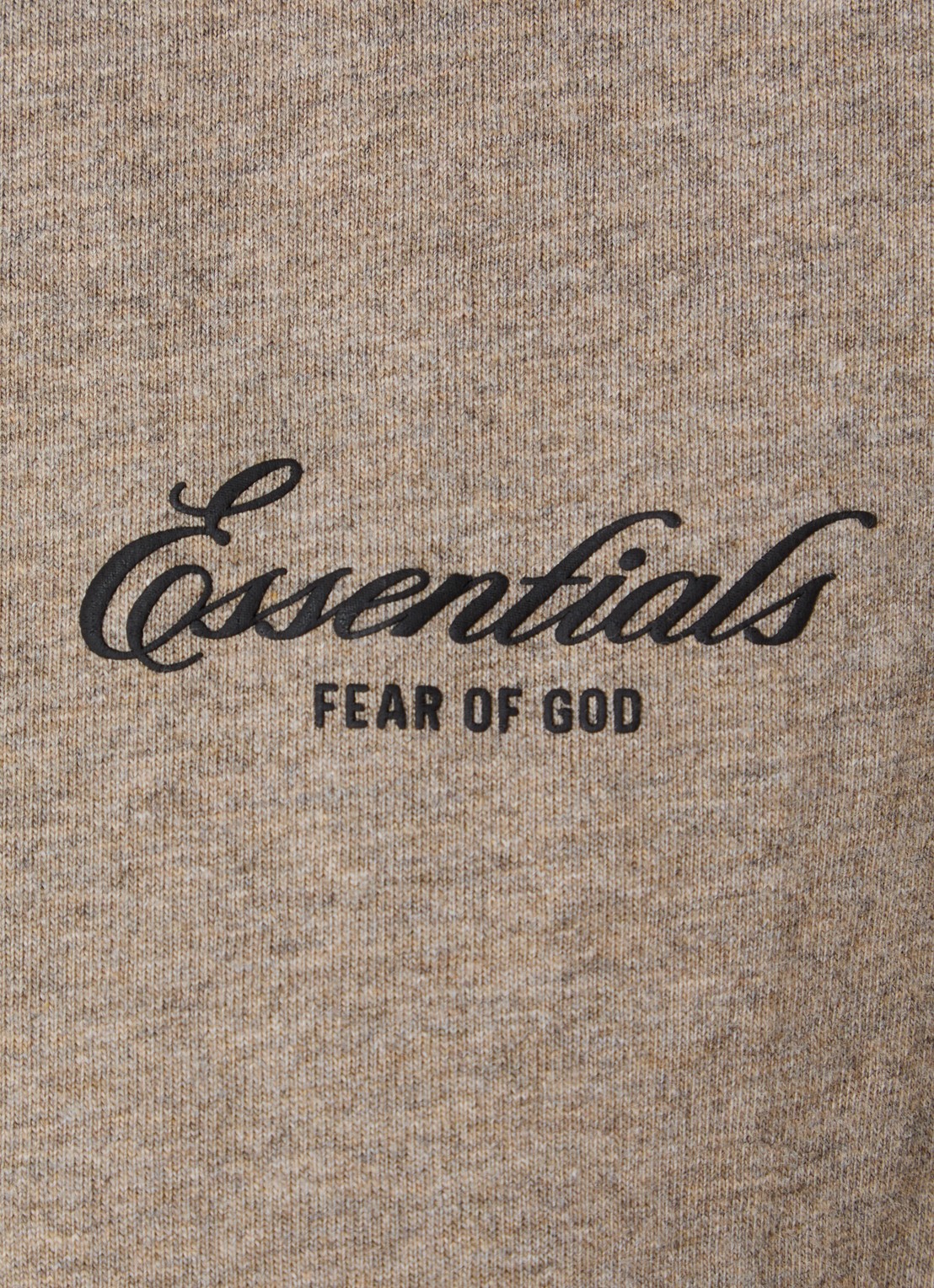 Fear of God Essentials T-shirt met logo en ronde hals - detail 5 zand
