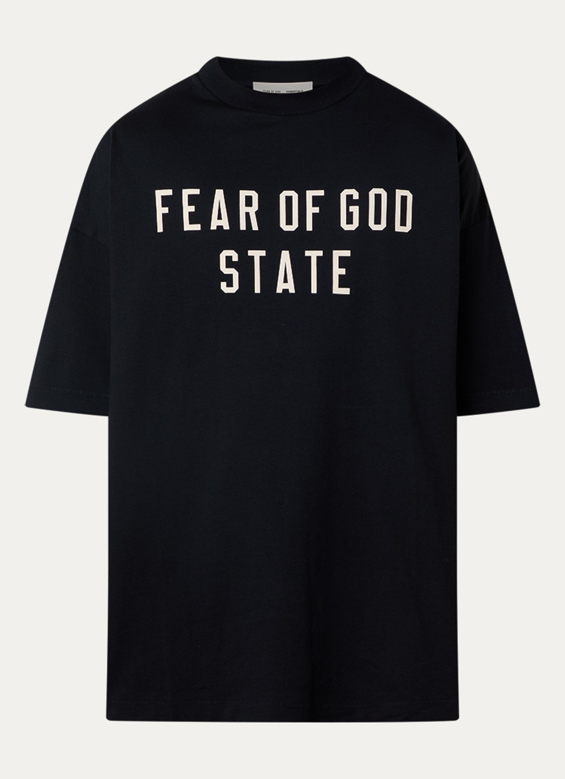 Fear of God Essentials T-shirt met logo - voorkant 2 zwart